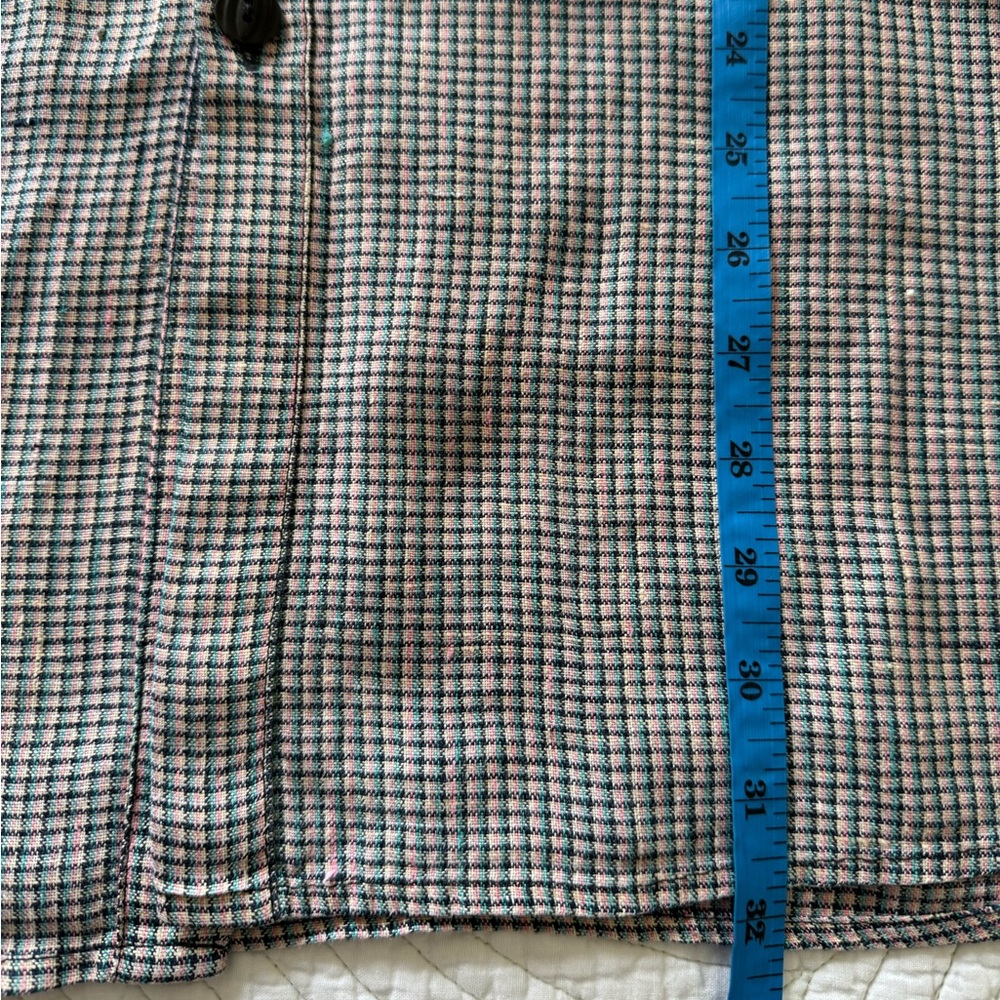 Flax Women’s Oversized Black and White Checkered Shirt- Size L - Picture 10 of 14